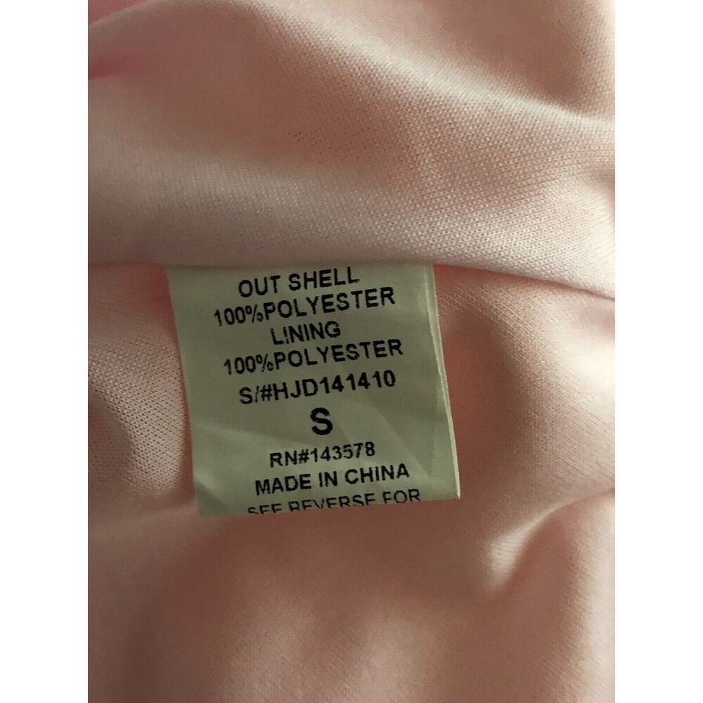 Hot & Delicious Skater Dress Womens S Pink Plunging V Neck Pleated Expo Back Zip - Picture 6 of 8